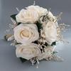 Свадебный букет Искусственные розы Цветочные букеты невесты Свадебные букеты ручной работы из шелка Свадебные букеты невесты для церковной вечеринки Украшение дома