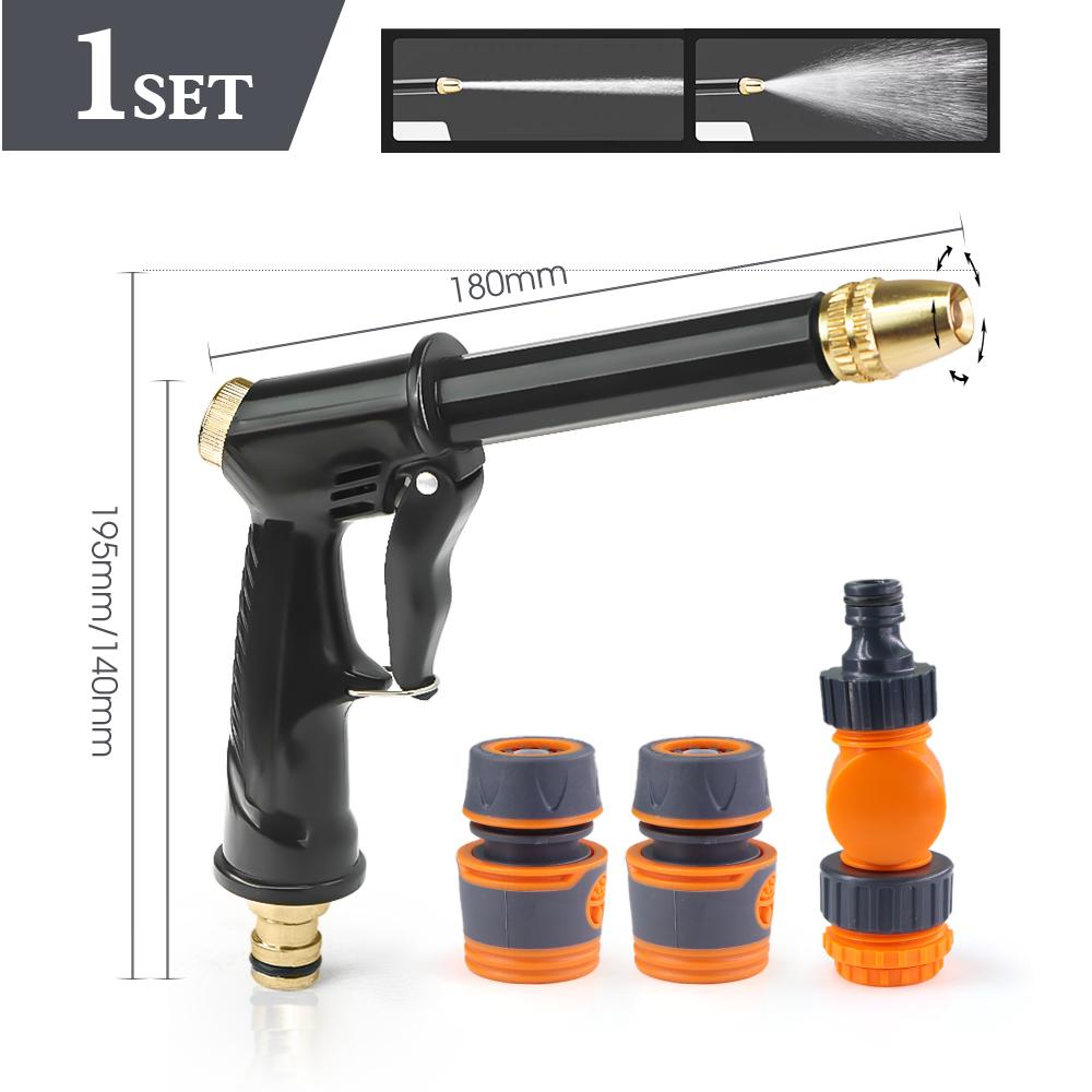 Garden Water Gun 3/8" 1/2" 3/4" Nti-slip Quick Connect Hose Accessories Gardening Watering Flowers Cleaning Cars Washing Ground