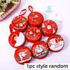 Gifts Cartoon Christmas Coin Purse Tin Box Santa Claus Phone Keychain Pendant Snowman Cartoon Storage Box Christmas