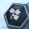 Оригинальное эксклюзивное женское кольцо с квадратным цирконием, хип-хоп геометрическое стерео кольцо, подарок на годовщину приема, ювелирные изделия
