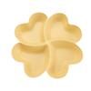 4-Compartment Appetizer Serving Platter Wheat Straw Unbreakable Food Storage Tray Four Leaf Clover Shape Snacks Serving Dish