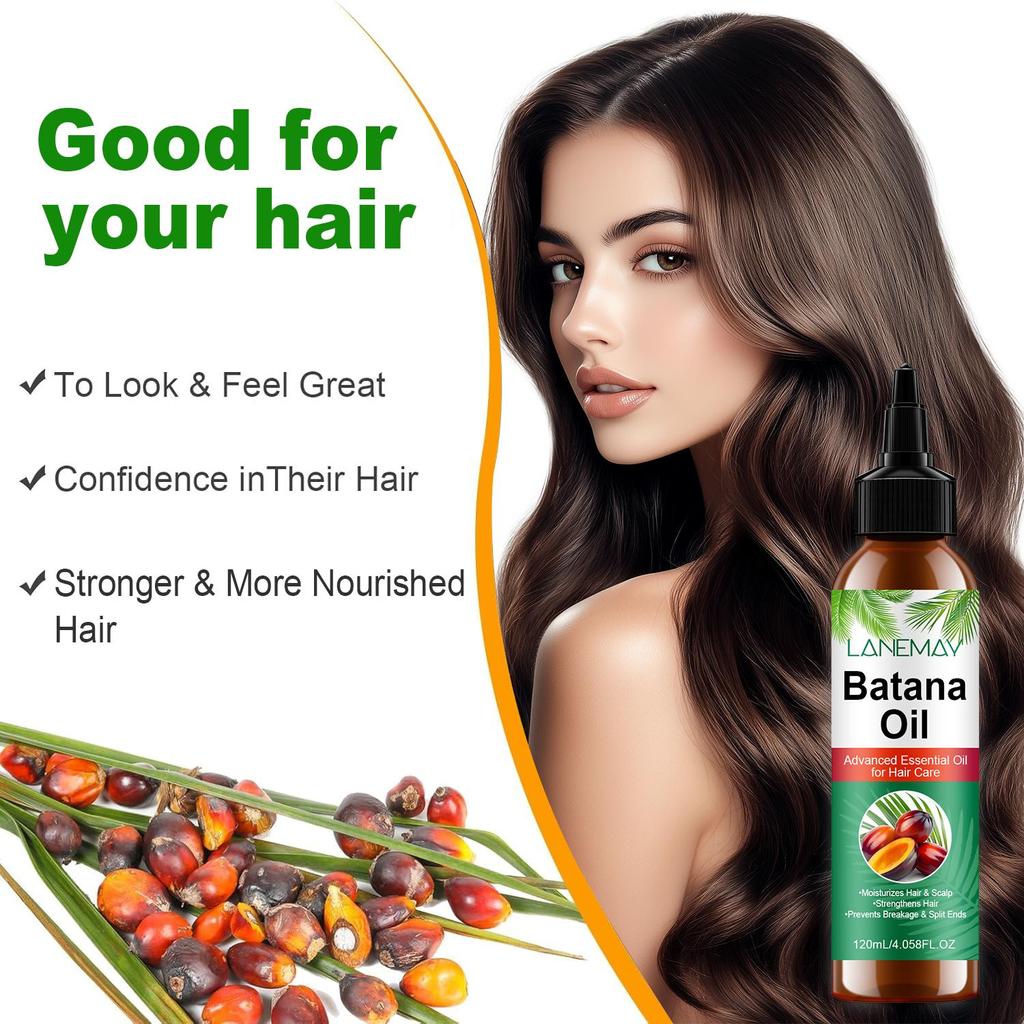 Масло Батана для волос - Увлажняет и укрепляет волосы и кожу головы, Предотвращает ломкость и секущиеся кончики, 120 мл