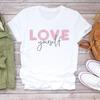 (Asian Size) Women Print Love Letter Sweet Trend Cute Lady Tee Top Clothing Casual Short Sleeve Fashion Tshirt Female Graphic T-shirt