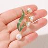 Fashion Plant Lily Of The Valley Flower Brooches Women Clothing Coat Jewelry Banquet Wedding Party Accessories Gifts