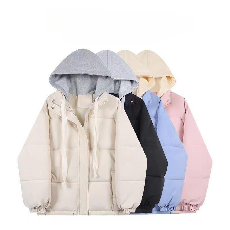 Winter Women's Fashion Academy Style Bread Coat Loose Cotton Jacket Female Cotton Coat