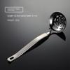 HANYANG 304 Stainless Steel Cloud Kitchen Series Soup Shell Leakage Spoon Thick Rounded Edge Mirror Polished Hot Pot Spoon Soup Ladle