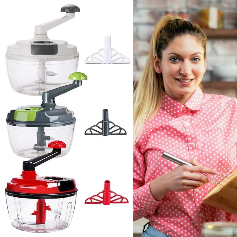 Vegetable Cutter Chopper Shredders Manual Meat Vegetable Chopper Grinder Fruits Salad Maker Mincer Manual Hand Mixer
