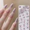 Taro Purple Butterfly Nail Art Sticker New Shell Light High-level Three-dimensional and Lively Embossed Nail Applique Jewelry