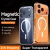 Прозрачный Мягкий Чехол Для Телефона Для iPhone 17 Pro Max Air 13 12 Mini 14 15 Plus 11 16 Pro Для Magsafe Беспроводной Зарядки Магнитная Крышка