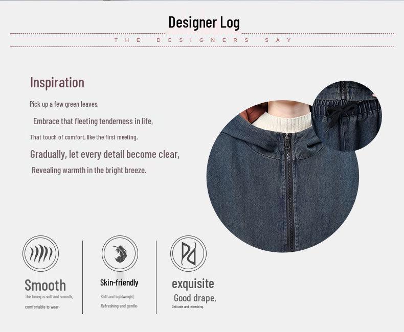 Женский новый утолщенный джинсовый костюм 2024: Мода Осень/Зима, Стильный Повседневный Костюм-Двойка для Мам Среднего и Пожилого Возраста
