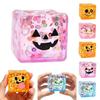 Cartoon Face Ice Cube Toy Transparent Design Stress Reliever Funny Face Squishy Toy  Halloween