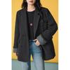 Basic House Women's Lapel Down Blazer Jacket