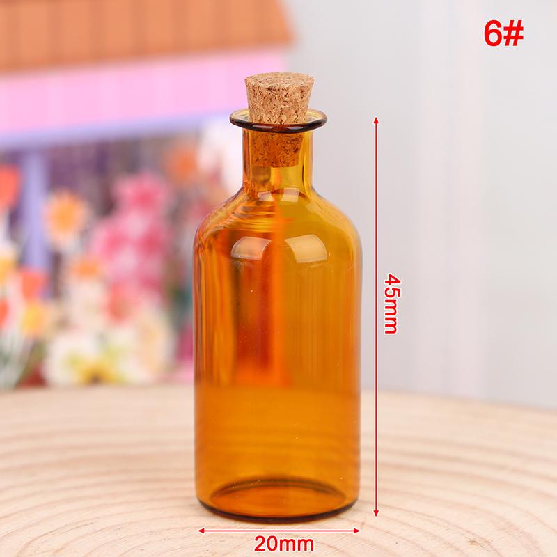 1:12 кукольных мини-стеклянных бутылок с пробковой крышкой для хранения крошечных баночек и флаконов, ваза Decortoy