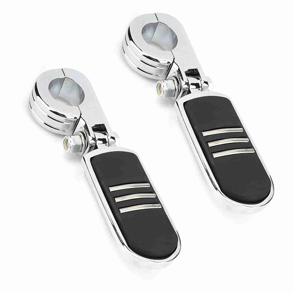 2Pcs 32mm Chrome Motorcycle Footpegs Footrest with Mount Fit For Honda GoldWing GL1500 GL1800