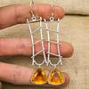 Citrine Earrings, 925 Solid Sterling Silver Gemstone Jewelry, Handmade Earrings, For Thanksgiving