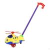 Cartoon Airplane Toy Trolley Educational Helicopter Hand Pushing for Toddler