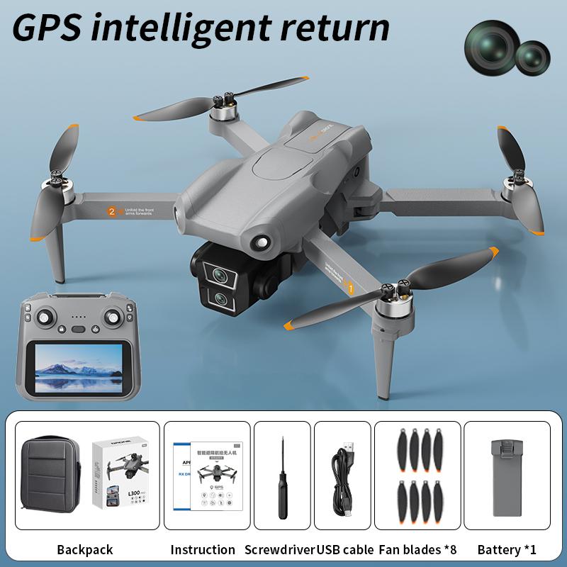 NEW L300 Ultra Professional Drone 4K HD Wide Angle Camera 5G GPS WiFi FPV  RC Drone 360° Quadcopter Toys for Obstacle Avoidance