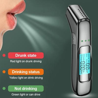 Тестер алкоголя Высокоточный алкотестер Алкометр USB Перезаряжаемый Бесконтактный ЖК-дисплей Цифровой Портативный Алкодетектор