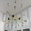 Mid Century Stilnovo Polished Brass Handmade 24 Arm Sputnik Chandelier Light Fixture Italian Decorative Chandelier