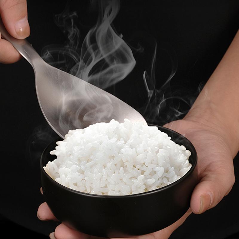 Ложка для риса из нержавеющей стали 304, утолщенная, с короткой ручкой, большой вместимости, суповая ложка, серебристая, золотистая, сервировочные приборы для шведского стола, кухонные инструменты