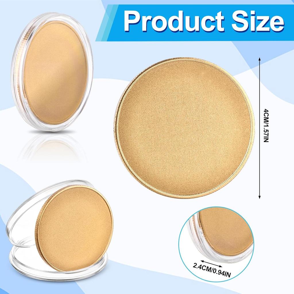 25Pcs 40mm Blank Challenge Coin Engraving Blanks Coins Threaded Edged with Acrylic Protection Box Hand Personalized DIY Craft Coin for DIY Crafts