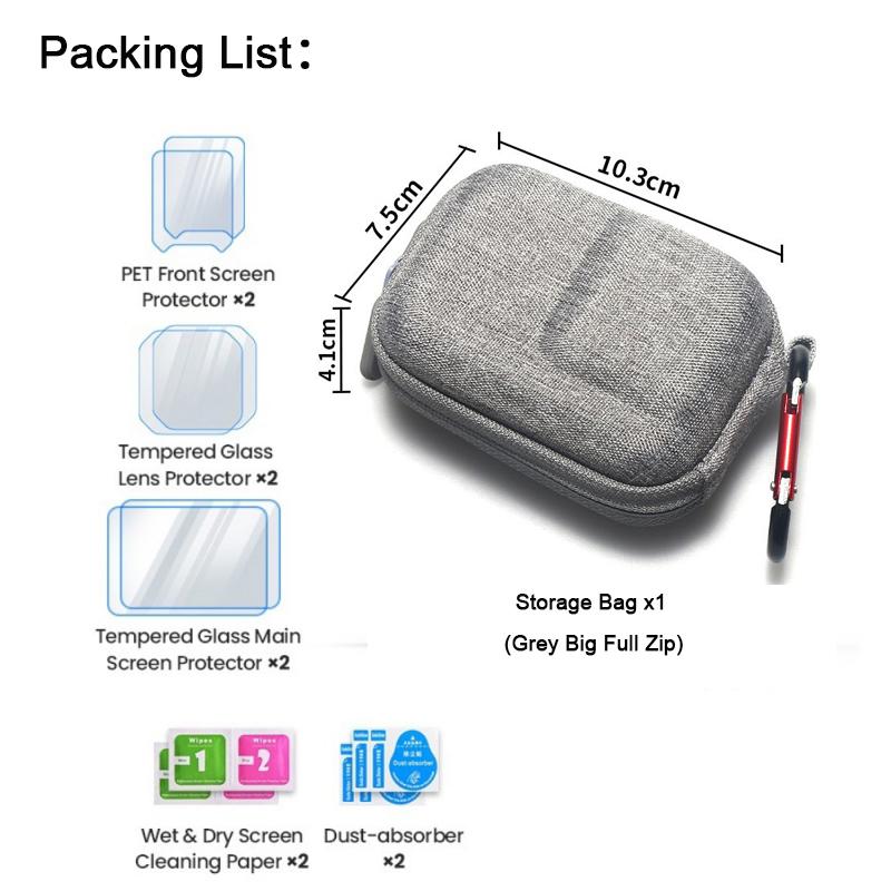 Accessories Kit for Insta360 Ace Pro2 Action Camera Storage Bag Case Screen Protector Films for Ace Pro 2 Mini Carrying Case