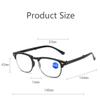 Складные очки для чтения с защитой от синего света с коробкой для мужчин и женщин, очки для дальнозоркости, очки для пресбиопии, диоптрии от +1,0 до +4,0