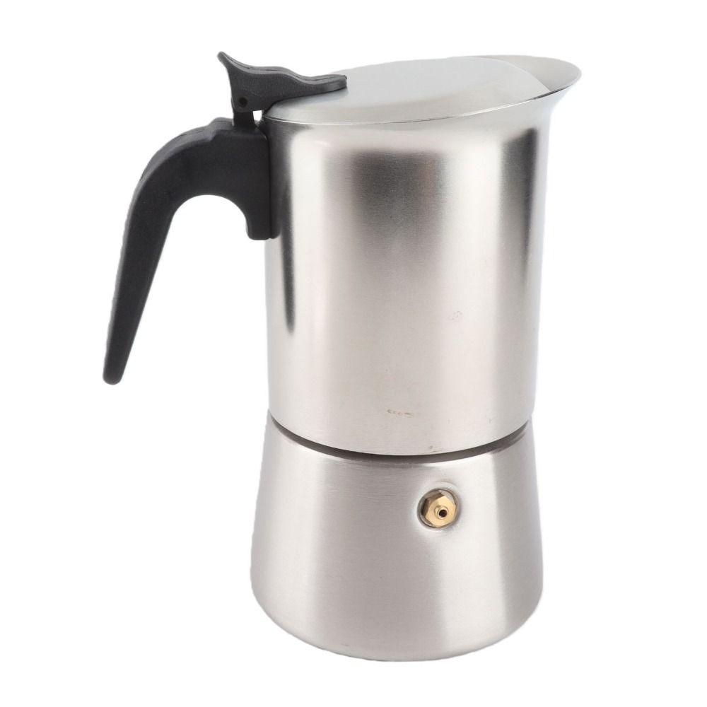 Double Valve Stovetop Coffee Maker 200 Ml Capacity Hand Brewed Coffee Pot Moka Pot  Coffee Brewing