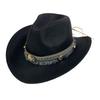 Осенне-зимний шерстяной цилиндр этнический стиль модная шляпа мужская и женская шляпа для пары западная ковбойская джазовая шляпа шляпа от солнца