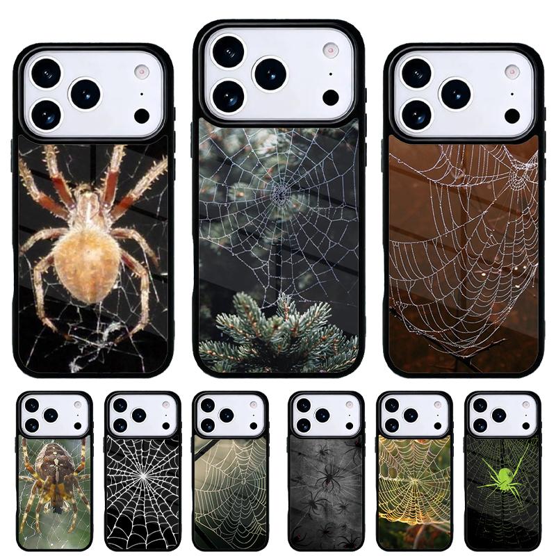 Чехол для телефона 'Паук Паутина' для iPhone 17 Air 16e 15 14 13 Pro Max Задняя крышка для 12 11 Pro Coque