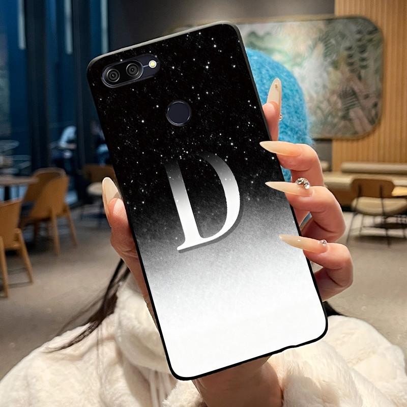 Phone Casing For ASUS Zenfone Max Plus (M1) ZB570TL Black Case Unique Initial Letter Couple Silicone Shockproof Soft Cover