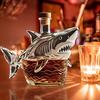 Whiskey Bottle Carved Decanter 3D Shark Design Decorative Liquor Bottle Wine Beer Container