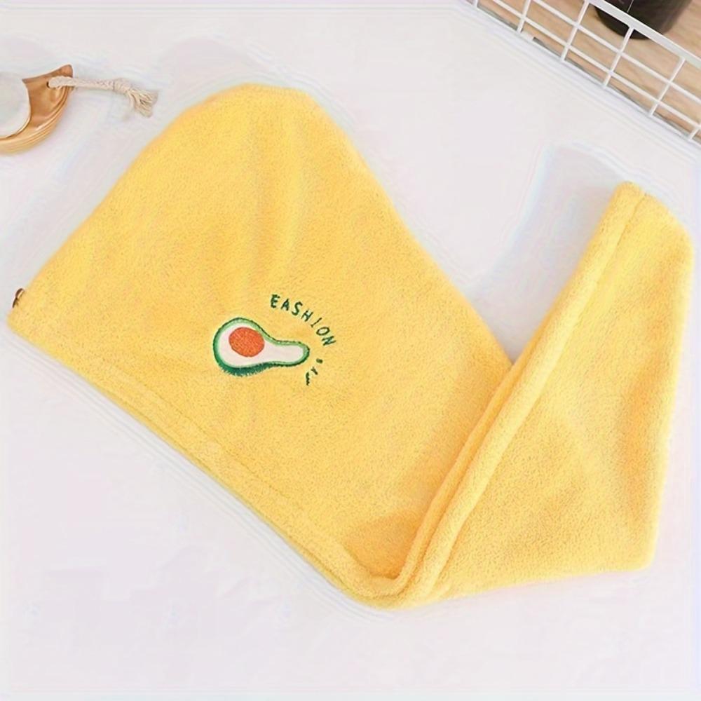 Single/Double Microfibre Hair Towel, Soft Hair Dryer Cap, Bathroom Quick Dry Hair Towel, Women's Super Absorbent Hair Towel, Embroidered Hair Towel