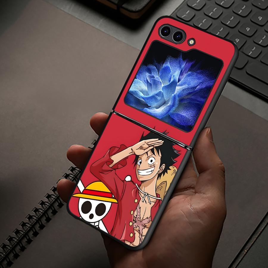 Жесткий чехол-кейс для Samsung Galaxy ZFlip4 ZFlip3 ZFlip7 FE Z Flip 7 6 5 4 3 ZFlip6 ZFlip5 One Piece Крутой Луффи Эйс