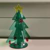 Акриловая новогодняя елка DIY Kit Мини Простая установка Настольная новогодняя елка для украшения подарка M 145x195 мм