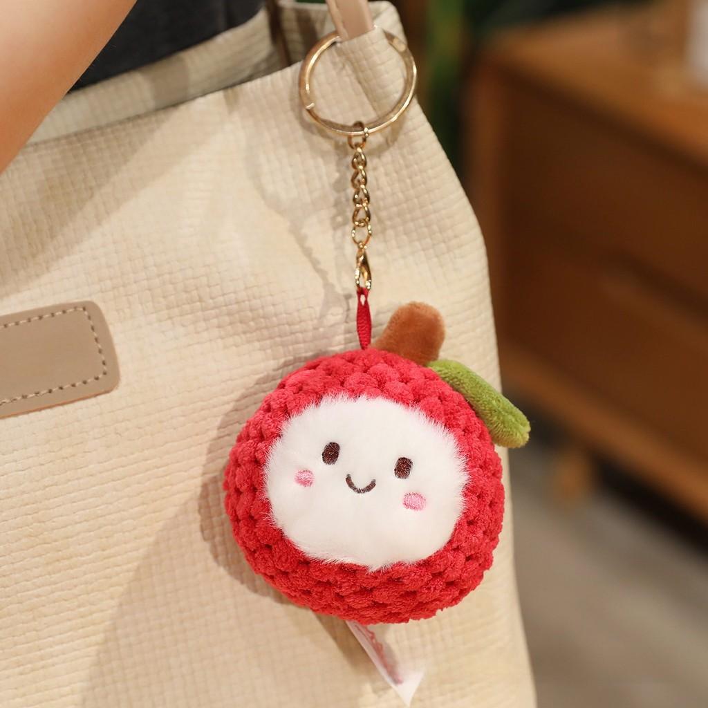 Keychain Lychee Plush Toy Stuffed Doll Pendant Backpack Decoration Gift Kids