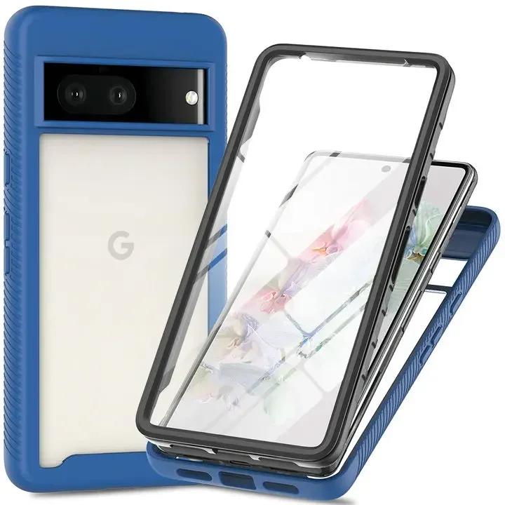 Pixel 7 8 9 Pro XL Shockproof Case Front Film Crystal Back Capa for Google Pixel 8 A Pixel7 6A 7A 8A 5G 360 Protect Phone Cover
