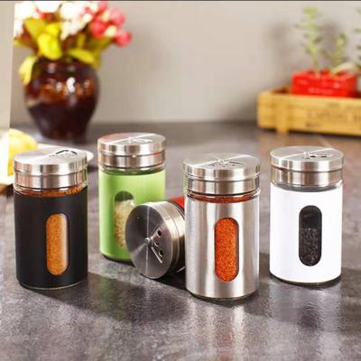 Бутылка для приправы из нержавеющей стали Бутылка для приправы для перца, уличные инструменты для барбекю, пористая вращающаяся крышка, бутылка для приправы