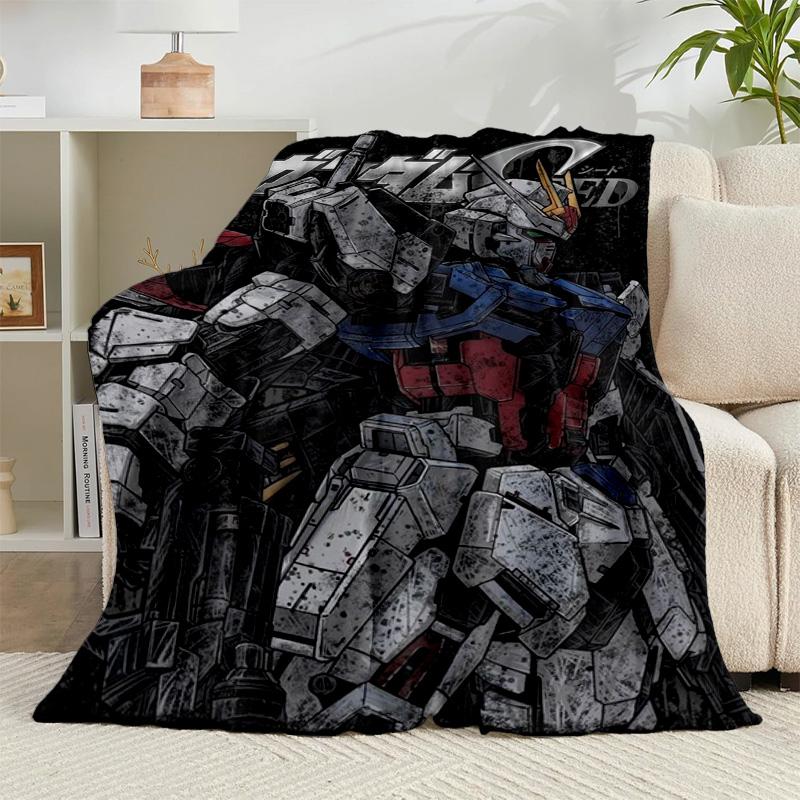 1PC Mecha Armor Robotic Design Flannel Blanket Gift, Suitable for Both Men And Women, Soft Ideal for Beds And Sofa, Birthday Or Christmas Gift