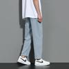 Dingfengbaoluo Мужские уличные свободные прямые укороченные джинсы