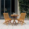 VidaXL 3-Piece Garden Dining Set Solid Teak Wood 3087188