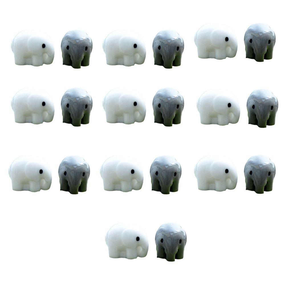 Glass Ornaments Home Room Miniature Fairy Garden Decoration Elephant Figurine Micro Landscape