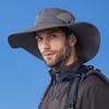 Summer Big Brim Breathable Sunscreen Fisherman Hat Men's Outdoor Mountaineering Fishing Hat Sunshade Hat