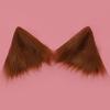 Handmade Plush Cat Ear Hair Clip Lolita Style - Soft Furry Animal Accessory In Multiple Colors