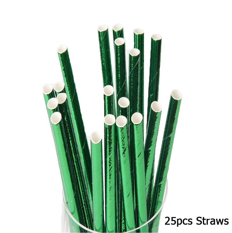 25 шт. розовых бумажных трубочек для питья, сувениров для украшения свадьбы, дня рождения, бумажных трубочек для питья, принадлежностей для дня рождения