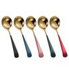 5Colors High Quality 1pcs Elegant Coffee Spoons Stainless Steel Dessert Spoons Kitchen Utensils Fash