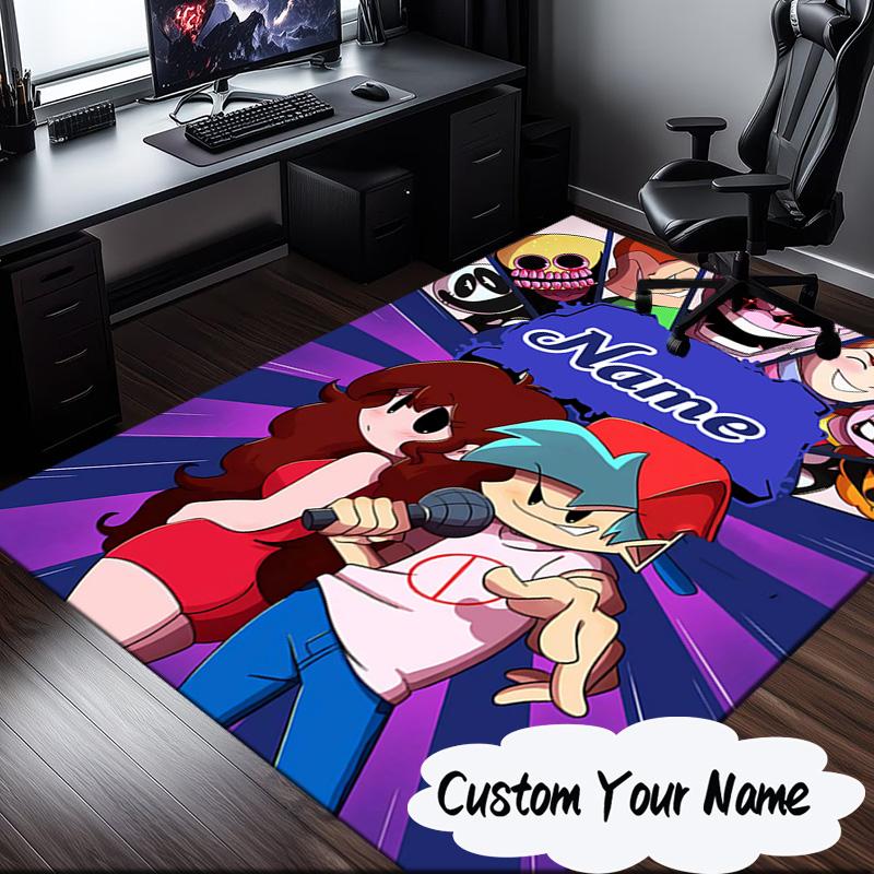 Custom Name Friday night Carpet, Chair Rug,Area Rug for Office Bedroom living rooms bedroom, Doormat decor Christmas fan gifts