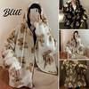 Зимняя толстовка-пальто женская свободная с капюшоном длинный рукав animal print плюшевая сохранить тепло на молнии мультяшный медведь для улицы