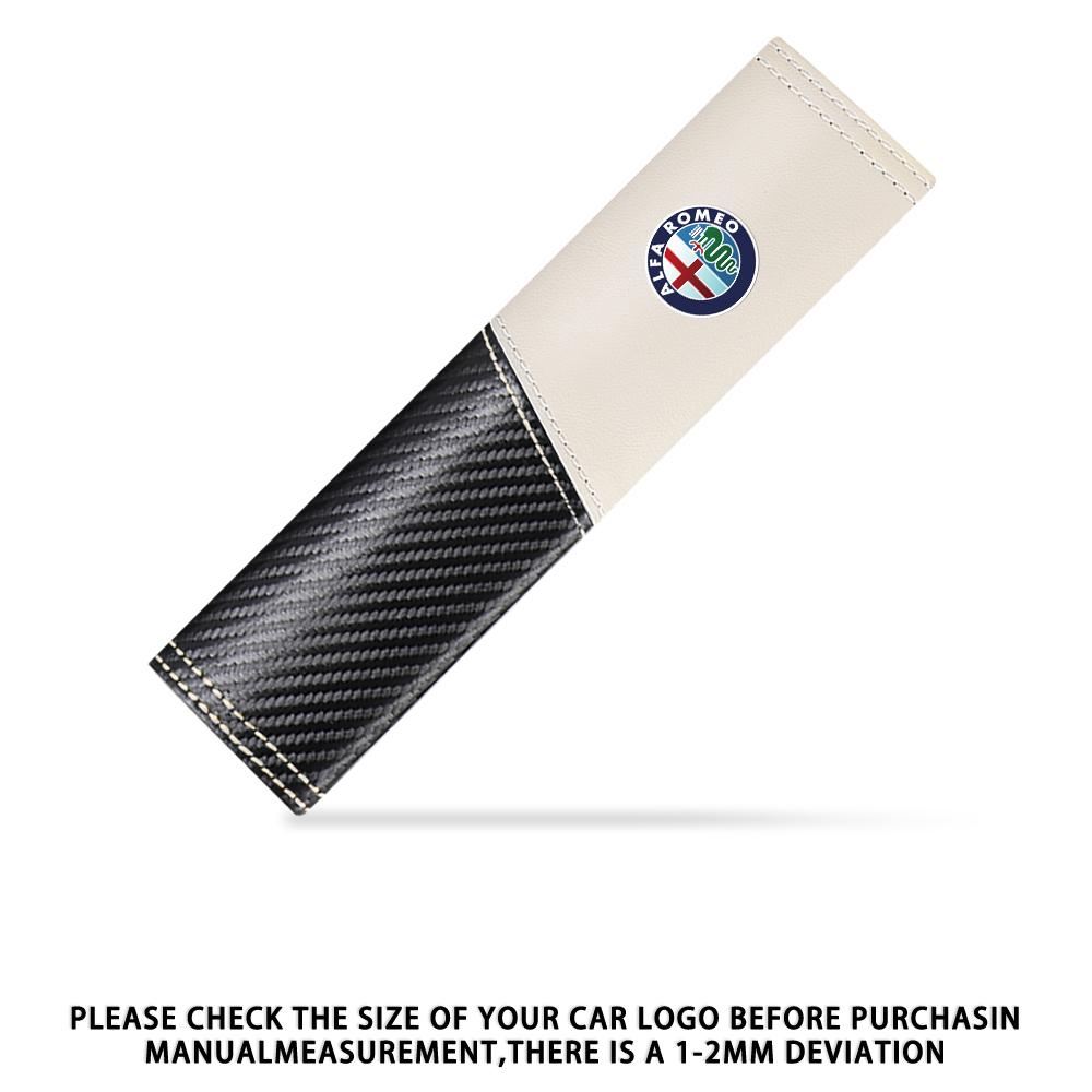 LPTWX1 2026 Hot Alfa Romeo 1pc/2pcs Car Seat Belt Cover Protect Shoulders Pads Cover carbon fiber protection Cover For Alfa Romeo Giuli