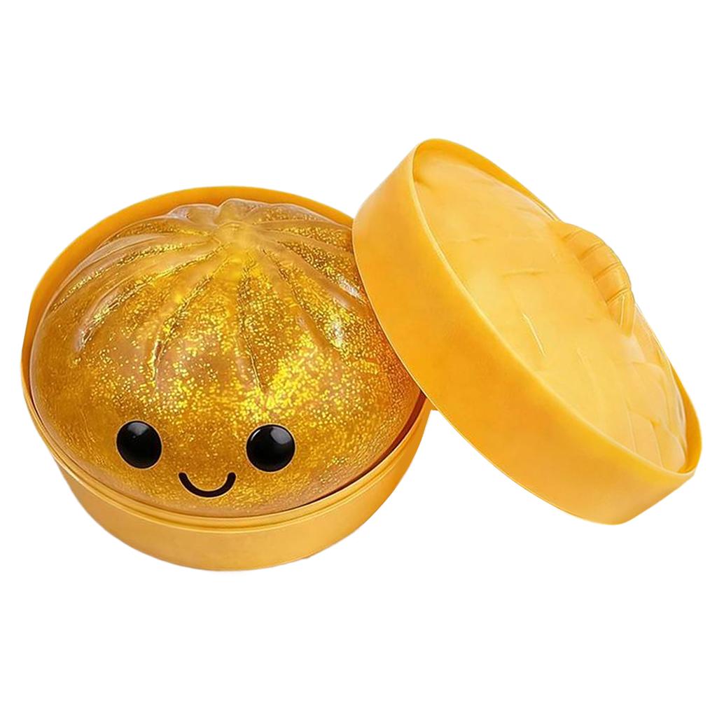 Glitter Dumpling Fidget Toy Soft Dumpling Bun Simulation Fidget Toy Birthday Party Favors Gifts for Kids and Adults